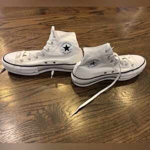 Converse White Canvas High-Top Sneakers